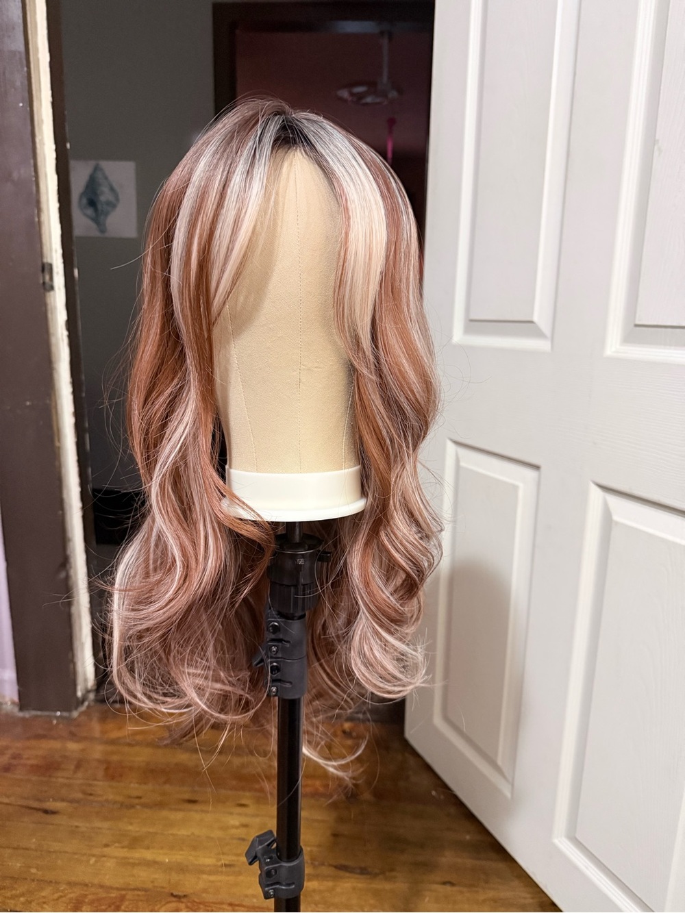 Wig - Red, copper, and blonde Layered Long Synthetic Wig